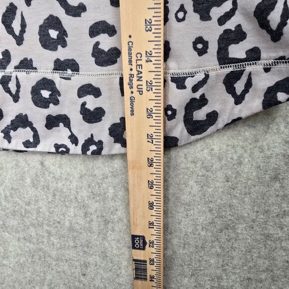 Temofon Womens Leopard Print Long-Sleeve Top Beige Black Soft Stretchy Casual - Picture 6 of 7